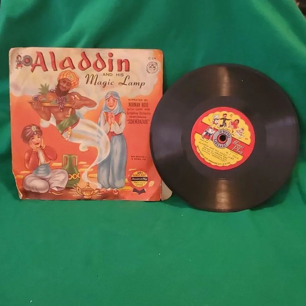 Vintage Cricket Records Alladin and his Magic Lamp 78 vinyl with Sleeve C24